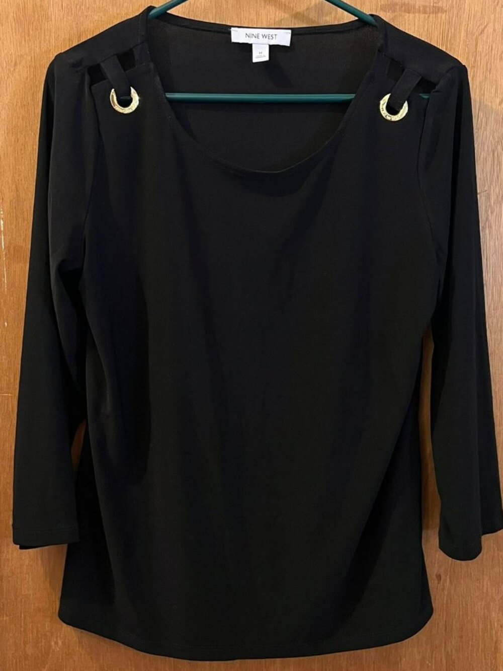 🐻Nine West - Black 3/4 Sleeve Pullover Blouse